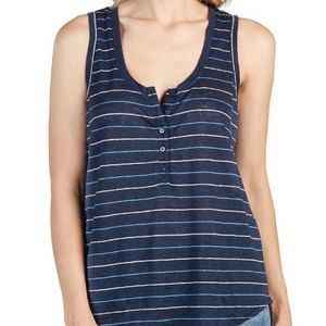 PAIGE Daphnee striped linen tank top